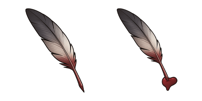 Raven Feather Blood Quill Cursor