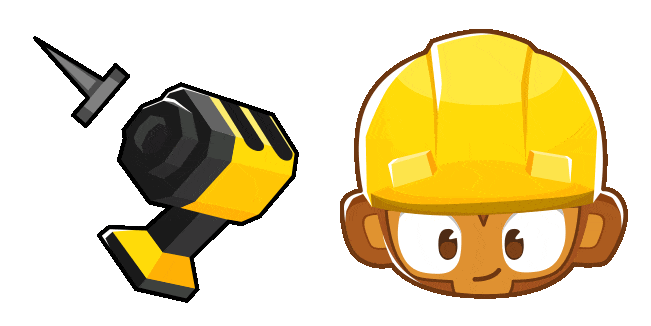BTD6 Engineer Monkey & Nailgun Animated Cursor