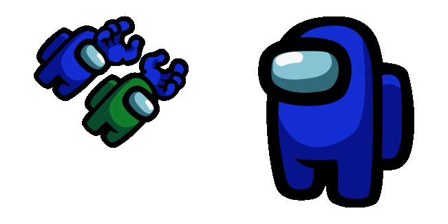 Among Us Blue Neck Snap Kill Animated Cursor