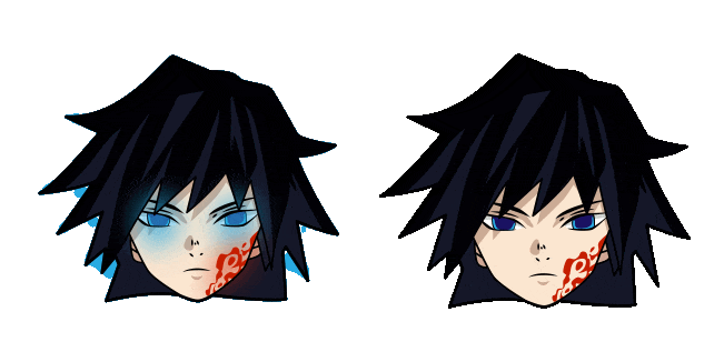 Demon Slayer Tomioka Face Mark Animated Cursor
