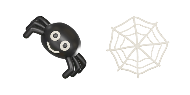 Black Spider & Web 3D Cursor