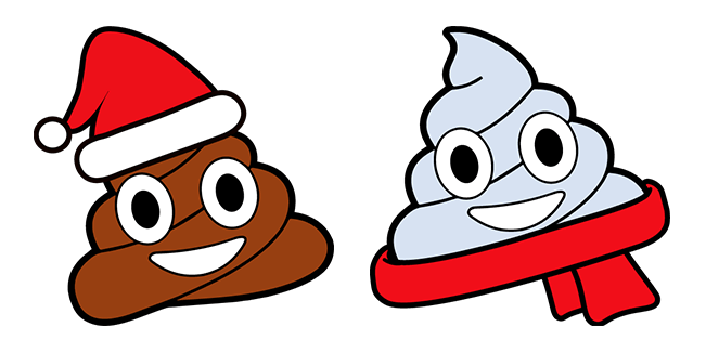 Christmas Pile of Poo Emoji Cursor