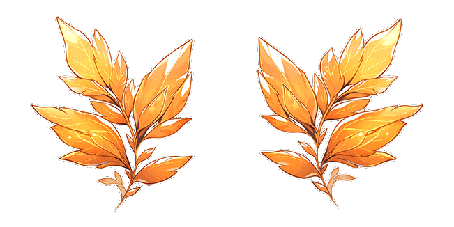 Yellow & Orange Autumn Leaves Animated Cursor