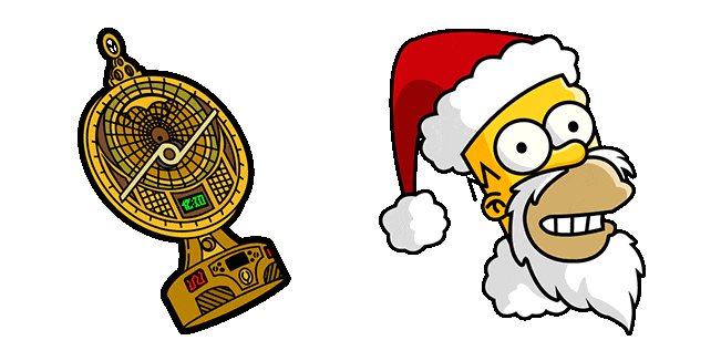 The Simpsons Homer Claus & Astrolabe Animated Cursor