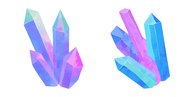 Watercolor Style Magic Crystals Cursor