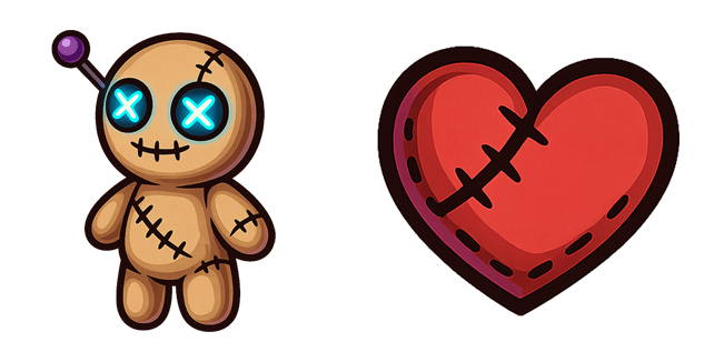 Voodoo Doll & Stitched Heart Cursor