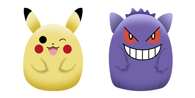 Pokemon Squishmallow Pikachu & Gengar Cursor