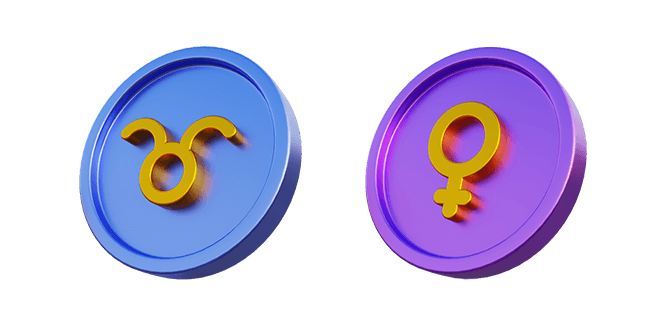 Taurus Sign & Venus 3D Cursor
