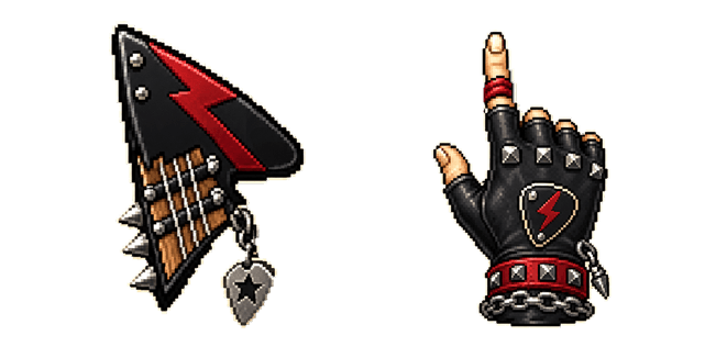 Rock Guitar Pixel Cursor
