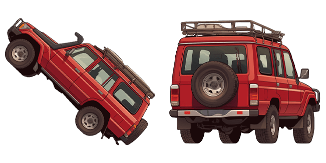 Classic Red Toyota Land Cruiser Cursor