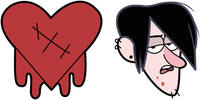 Gravity Falls Robbie Valentino & Heart Cursor
