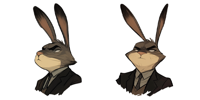 Moody Rabbit In Suit Cursor