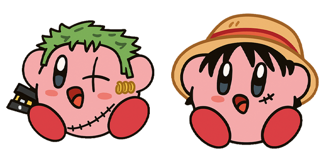 One Piece x Kirby Zoro & Luffy Cursor