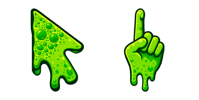 Toxic Green Arrow & Hand Cursor