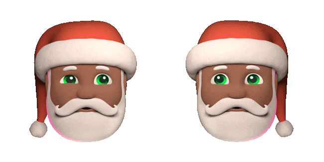 Christmas Santa Blinking Emoji Animated Cursor