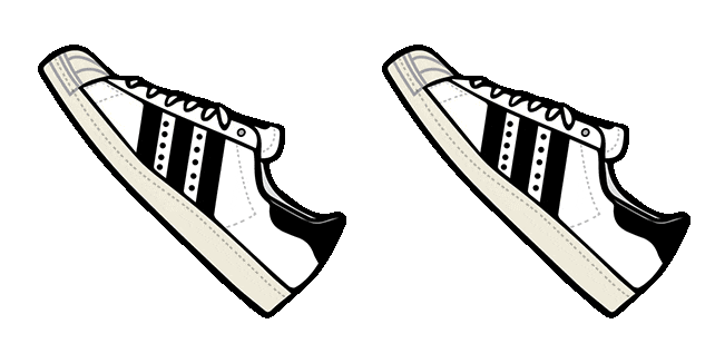 Adidas Superstar Sneakers Animated Cursor