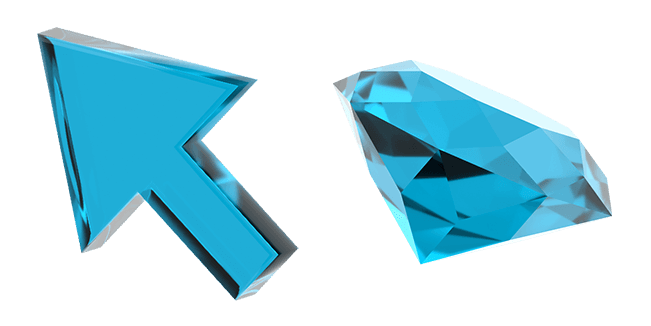 Blue Arrow & Diamond 3D Cursor
