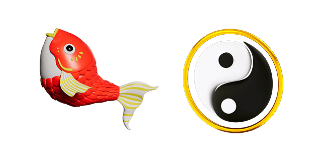Koi Carp & Yin-Yang 3D Cursor