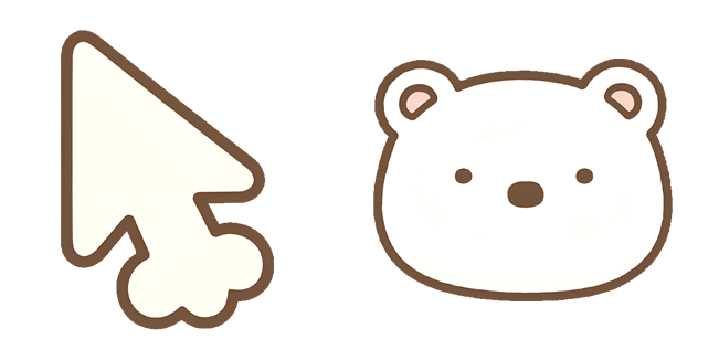 San-X Sumikkogurashi Shirokuma & Arrow Cursor