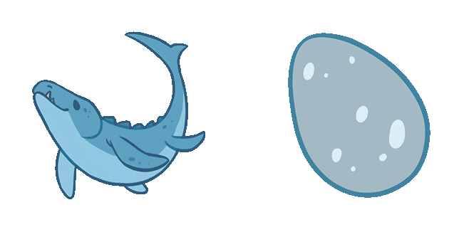 Cute Baby Mosasaurus Animated Cursor