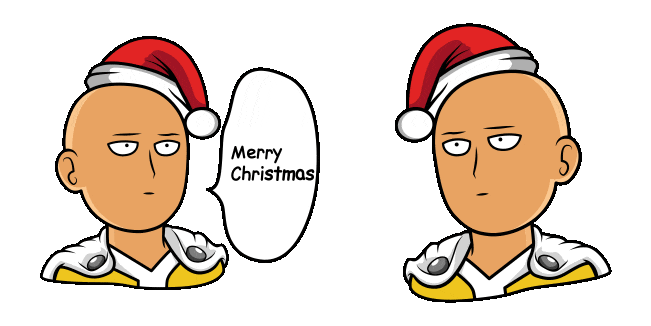One-Punch Man Saitama Merry Christmas Animated Cursor