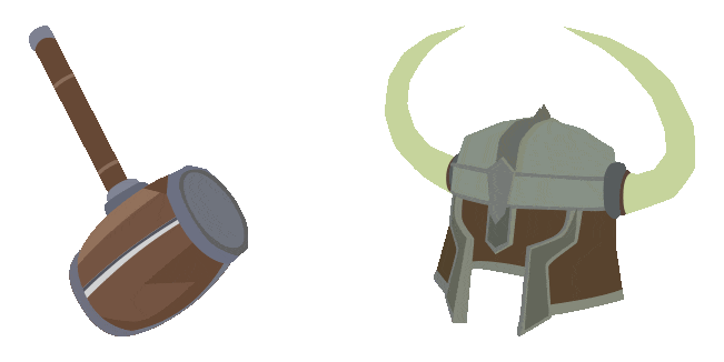 99 Nights in the Forest Hammer & Helmet Animated Cursor