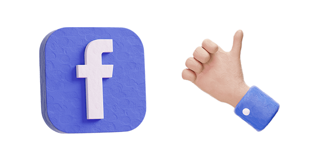 Facebook & Like 3D Cursor