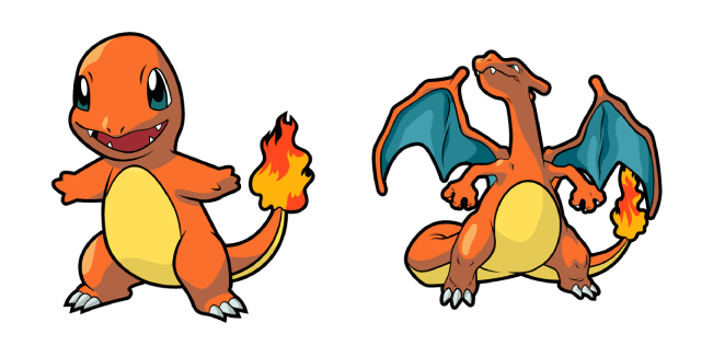 Pokemon Charmander & Charizard Cursor