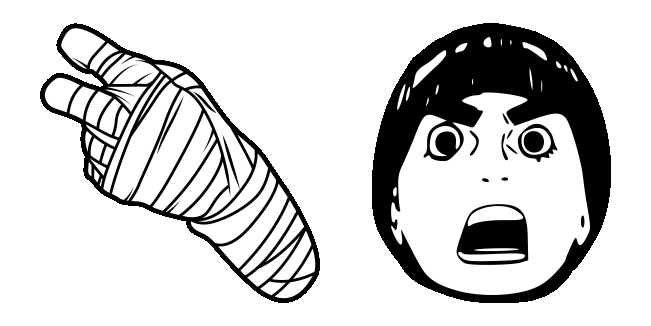 Naruto Rock Lee Manga Animated Cursor
