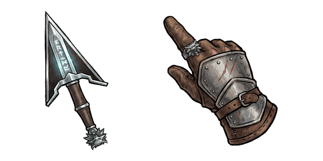 The Witcher 3 Silver Sword Arrow & Gauntlet Hand Cursor