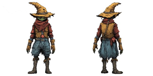 Eerie Scarecrow Guardian Cursor