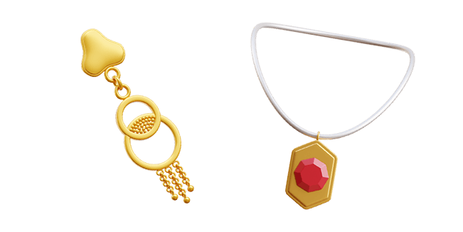 Earrings & Necklace 3D Cursor