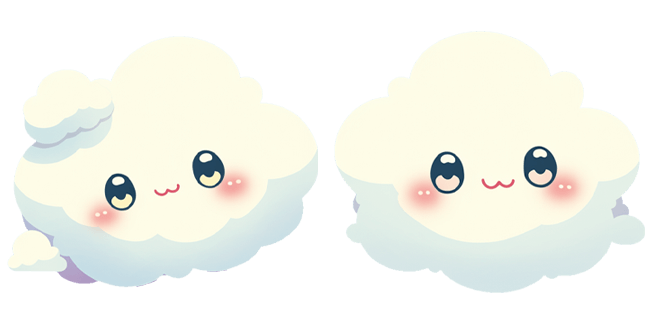 Smiling Kawaii Cloud Cursor
