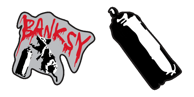 Banksy Rat & Spray Can Animated Cursor