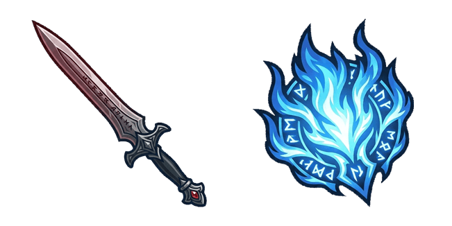 Runed Sword & Blue Magic Fire Cursor