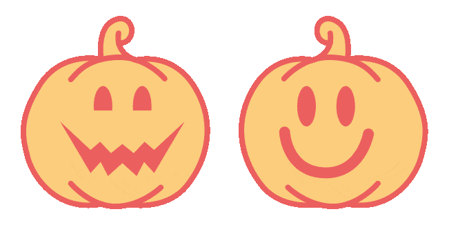 Preppy Halloween Funny Pumpkin Animated Cursor
