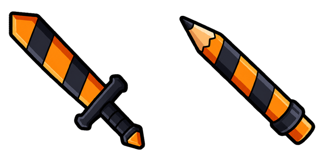 Deltarune Spooky Sword & Pencil Cursor