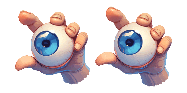 Eye in Hand Animated Cursor