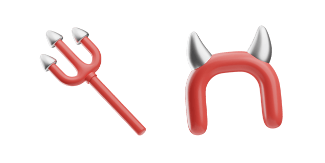 Pitchfork & Devil Head Band 3D Cursor