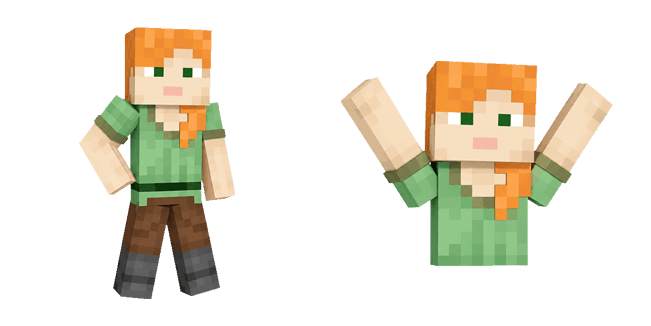 Minecraft Alex Happy Expression Cursor