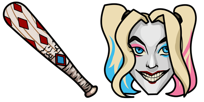 Harley Quinn & Bat Cursor