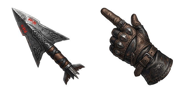 The Witcher 3 Runic Arrow & Geralt Armored Glove Cursor
