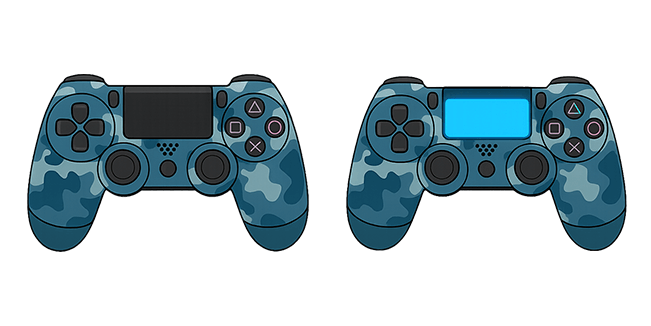 Blue Camouflage PS4 Dualshock Cursor
