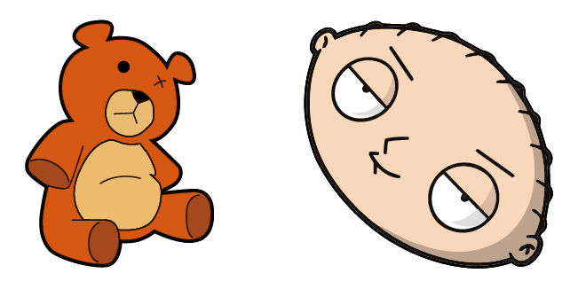 Family Guy Stewie Griffin & Rupert Teddy Bear Cursor