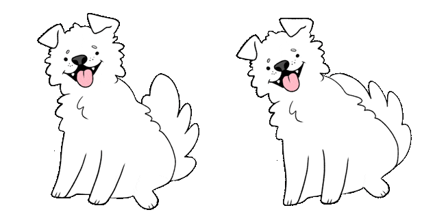 White Dog Animated Cursor