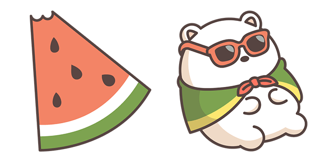 San-X Shirokuma & Watermelon Cursor