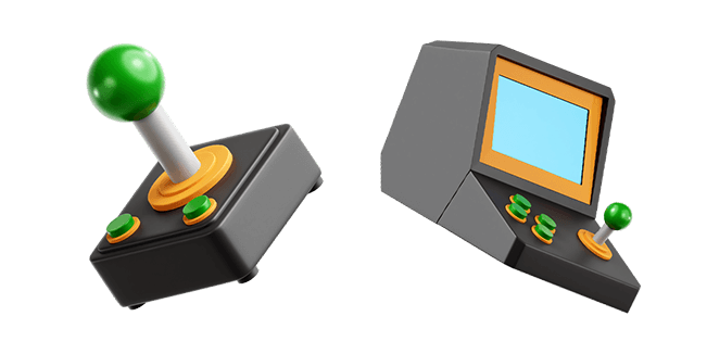 Retro Joystick & Gameboy 3D Cursor