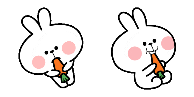 Spoiled Rabbit Eating Carrot Animated Cursor