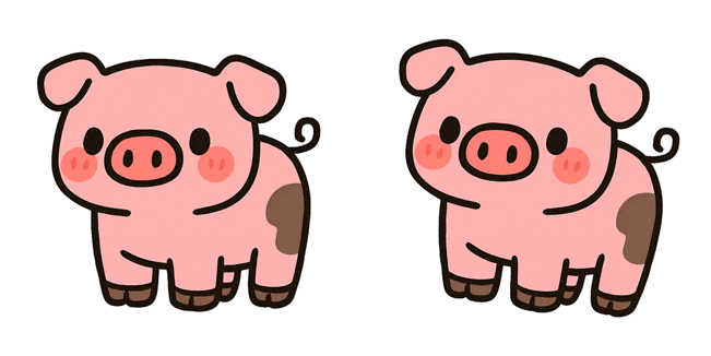 Minecraft Cute Pig Animated Cursor
