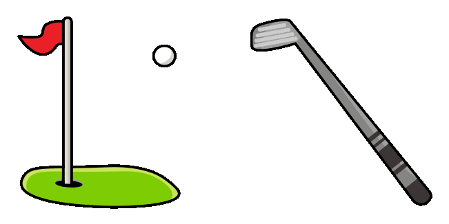 Golf Hole & Club Animated Cursor